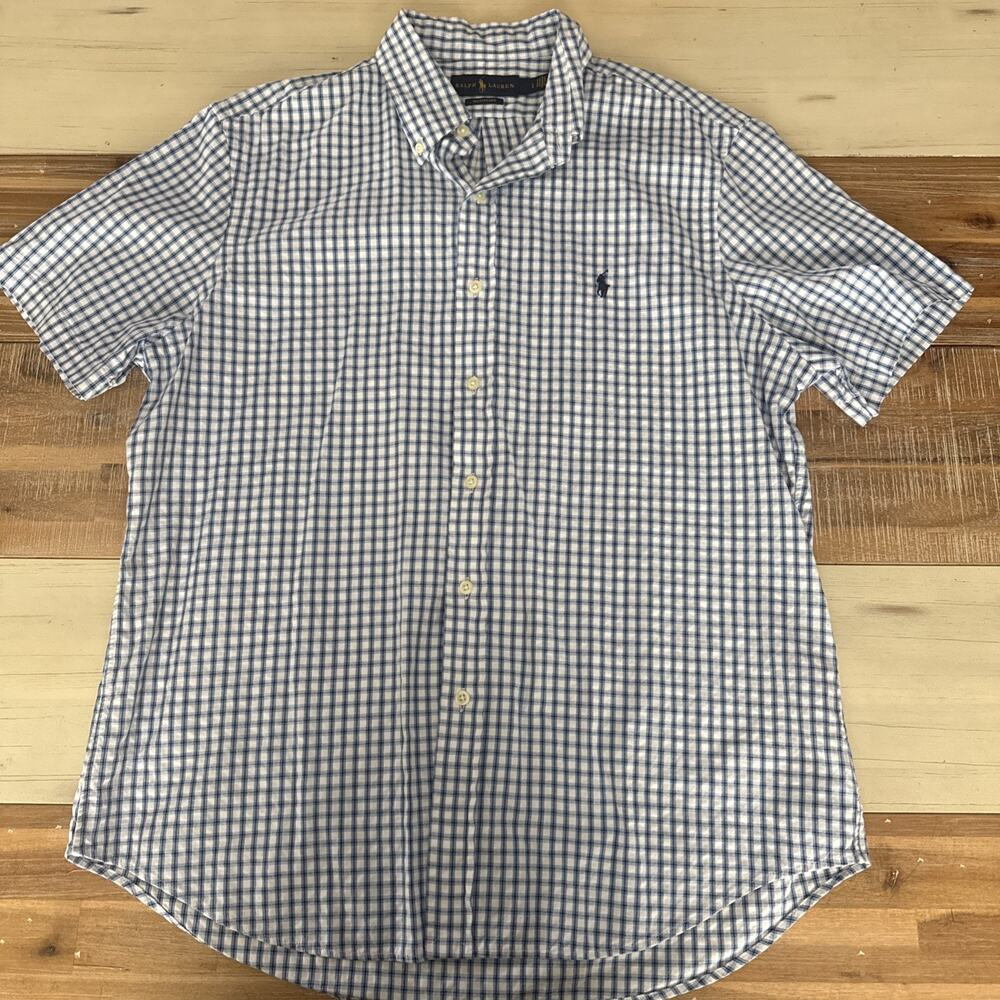 Polo Ralph Lauren Men's Short Sleeve Colorful Striped Seersucker Fun Shirt L